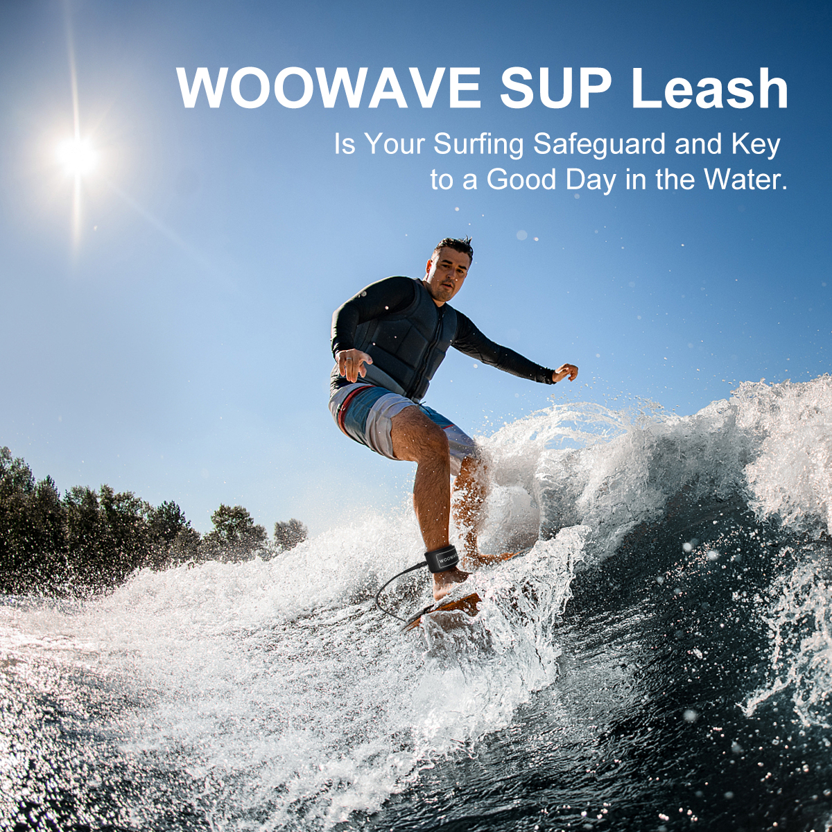 6'7'8'9'10'11'12' Surfboard Leash with Strong and Durable Coil or Straight Cord
