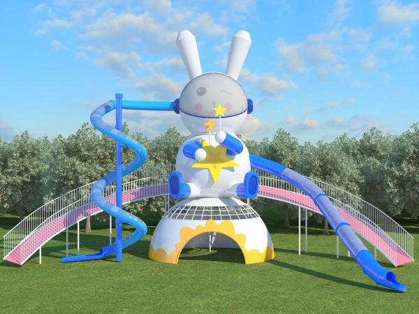Quality Multi Functional Playground Slide Weather Resistant Large Outdoor Slide Amusement for sale