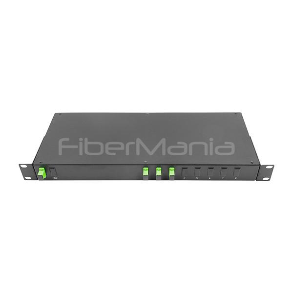 Quality 1x3 PLC Splitter 1U 19" Rack Mount PLC Optical Splitter for CCTV / CATV Links for sale