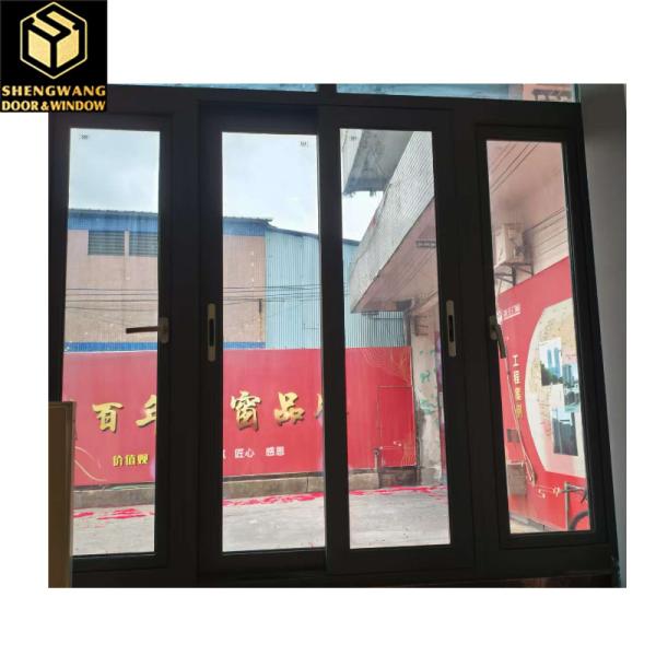 Quality Villa Push Pull Curtain Wall Window Transparent Aluminium Window Sliding Frame for sale
