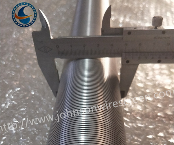 Pure Round Wedge Wire Screen 50 Mm Diameter 0.4 mm Slot Non-Clogging
