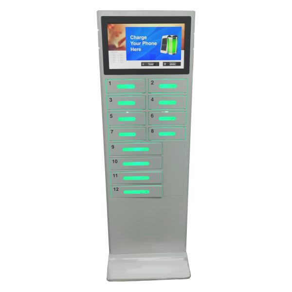 Quality Android Based System Cell Phone Battery Charging Station Touch Screen With 12 Doors and Remote Control Platform for sale