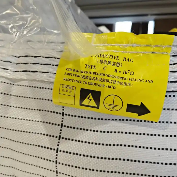 Big Bag Conductive FIBC Type C Anti Static Bulk Bag For Hazmat Chemicals