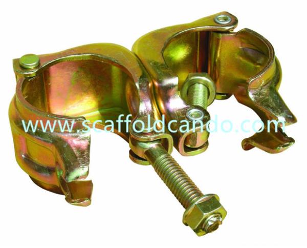 Quality 0.55kg 0.60kg 0.65kg Korea 90° galvanized scaffolding swivel clamp coupler  Q235 pressed coupler for OD48mm pipes for sale