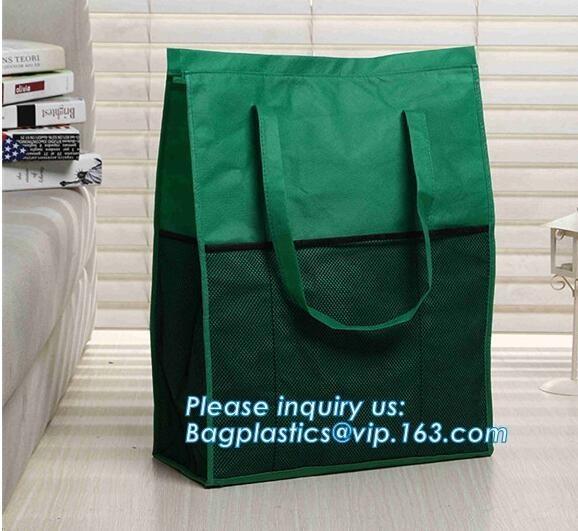Quality New design recycle rope handle non woven bag with eyelet, Customized printing non woven bag flat punch bag for shoes&gar for sale