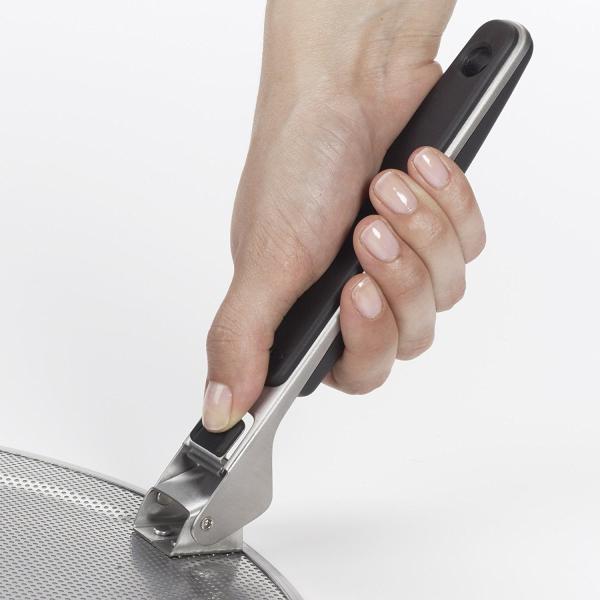 High Quality Stainless Steel Foldable Handle Mesh Splatter Screen Splatter Guard with/without carbon fiber