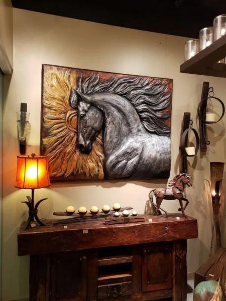 Quality High Durability Metal Wall Art Sculpture Interior Large Bronze Horse Decoration for sale