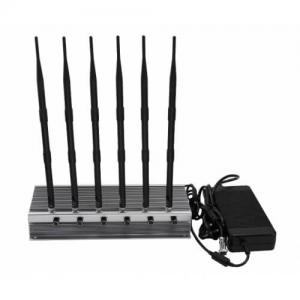 China 6 Antenna Wifi Signal Jammer Device Gsm Signal Blocker 1520-1670 MHz wholesale