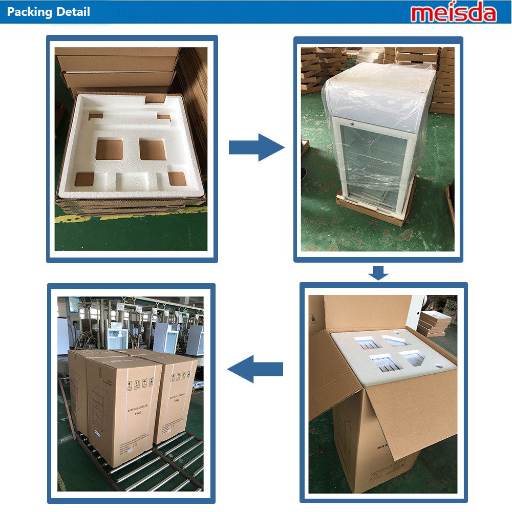 Mini 80L Glass Door Cold Drink red bull Display Fridge With ETL SC80B