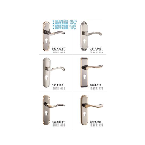 Dummy Bathroom AC Finish Zinc Alloy Door Handle Reversible