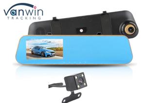 China Loop Recording Dvr Dual Lens 4.3&quot; Rearview Mirror Dash Cam wholesale