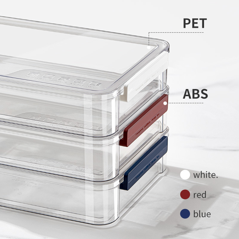 Clear A4 Document Storage Box with Wine Red Snap Tight Lid PET Files Documents Magazines Notebooks Box Organizer Holder Desk