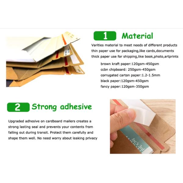 Printable Custom Side Bottom Gusset Cardboard Envelope Mailer Courier Package