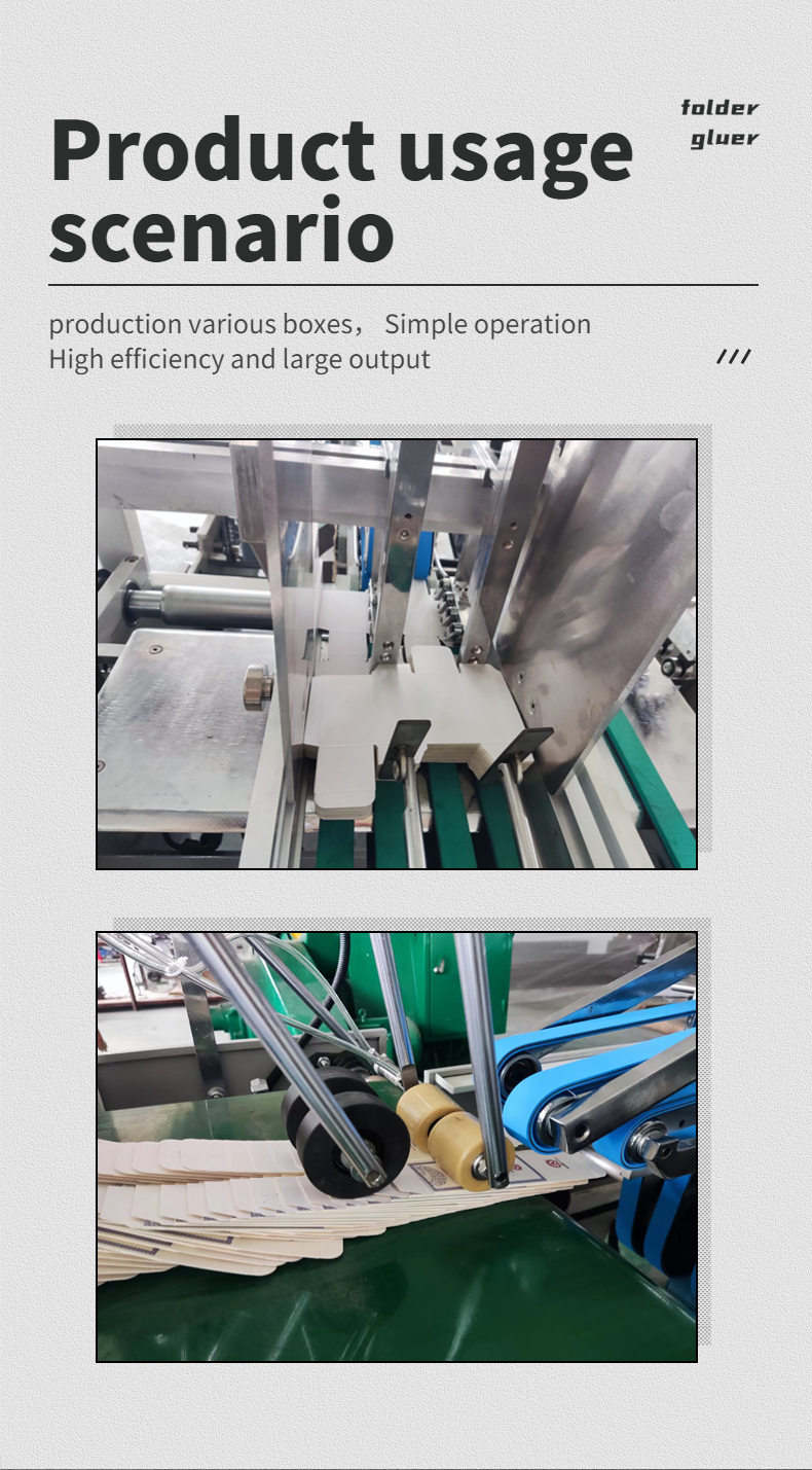 Video Feedback Semi Auto Folder Gluer Machine for Timely Delivery and Side Glue Folding