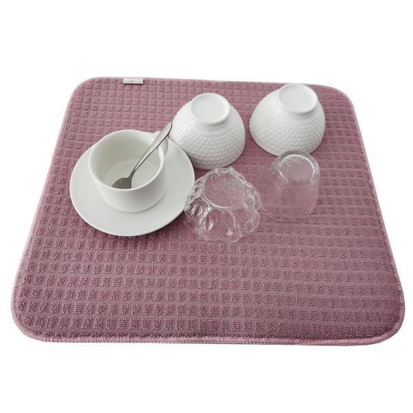 200gsm All Polyester Microfiber Dish Drying Mat Kitchen Usage