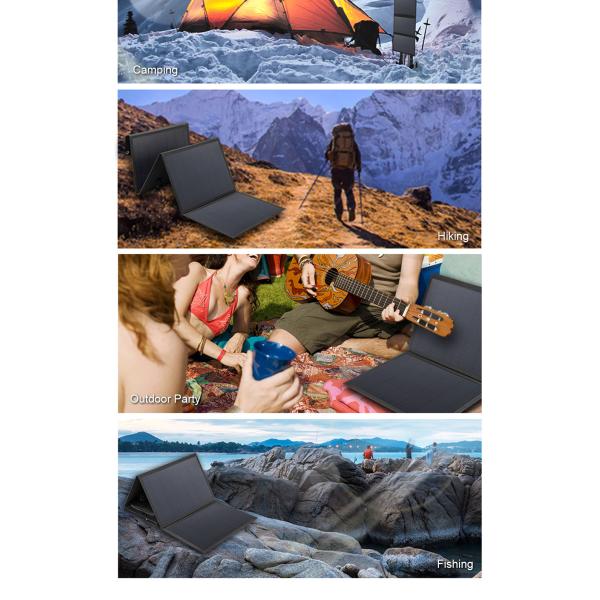 Waterproof Portable Foldable Solar Panel 100W 12V For Outdoor Camping