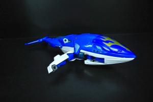 Blue Shark Figure Transformer Robot Toy Easy Operation For Display
