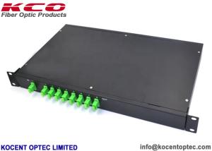 1*8 PLC Optical Fiber Splitter 1x8 SC/APC Patch Panel Rackmount Splitter 0.9mm Cable