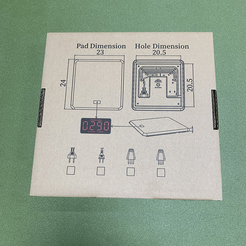 Black 8.2MHz EAS Label Deactivator Ultra Thin RF Soft Label Degausser