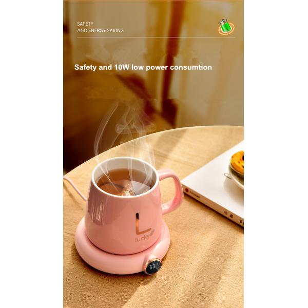 DC 5V USB Heating Warm Cup Mat Constant Temperature Coaster 3 Gear Digital Display Adjustment Timing Heater for Coffee M