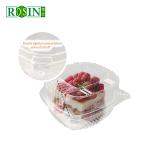 Disposable Hinged Round / Triangle Pie Cake Container Plastic Clamshell Pie