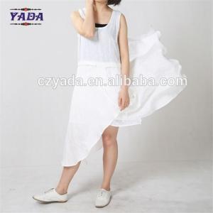 China Ladies white sleeveless cotton casual elegant mini formal office dresses sexy dress for women wholesale