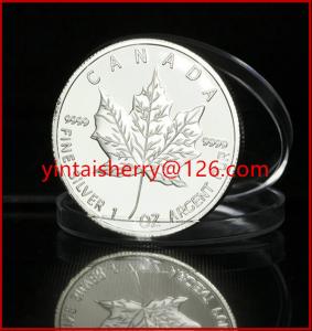 China Silver leaf mirror-matt effect metal coin for sale wholesale