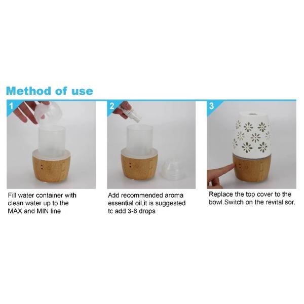 Tabletop Portable Air Scent Diffuser Ceramic Ultrasonic Diffuser Aroma Therapy