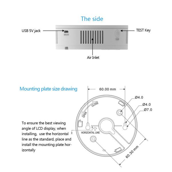 Home Alarm System Wi-Fi Tuya Led Digital Alarm Leak Detector Gas Sensor Gas Leak Detector