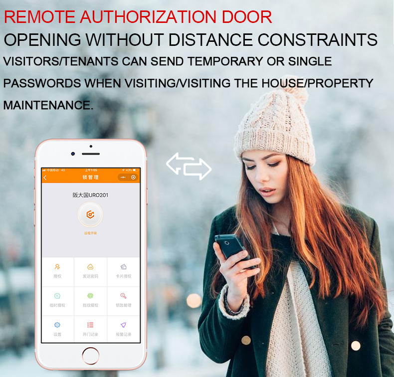 Intelligent Fingerprint Scanner Door Lock Burglar Proof Automatic Intelligent