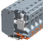 SKJ-35JD Din Rail Terminal Blocks With Marking Paper Strips And Protective