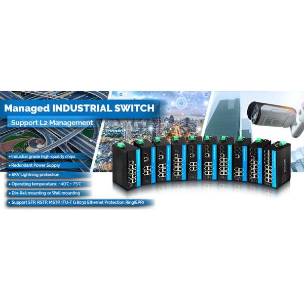 12 Port Managed DC48v Industrial Poe Switch Din Rail Gigabit Ethernet Fiber Switch