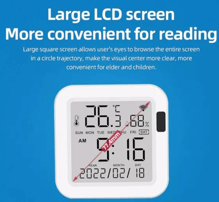 Glomarket Tuya Wifi Smart Temperature Humidity Sensor Wireless Home Thermometer Hygrometer Detector