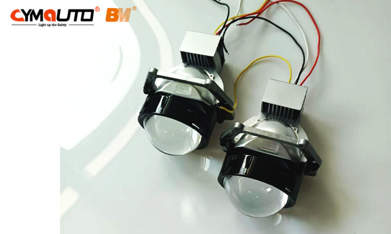 66W 3.0 Inch Car Headlight Bulb Bi Led Projector Lens 3 years Warranty