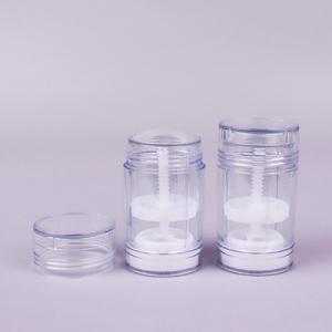 China Transparent Deodorant Stick Container Recyclable Deodorant Containers 30g 50g 75g With Bottom Filling wholesale