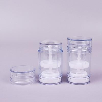 Quality Transparent Deodorant Stick Container Recyclable Deodorant Containers 30g 50g 75g With Bottom Filling for sale