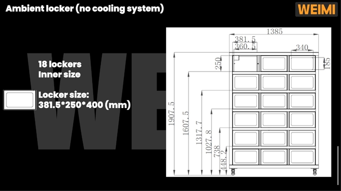 Micron Exported Globally Customized Locker Vending Machine For Eggs Cheese Fresh Flowers Vending Machine