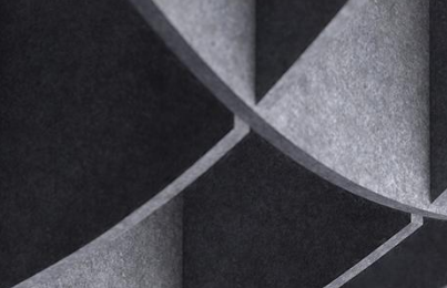 Semi Circular Polyester Fiber Decorative Acoustic Ceiling Tiles Residential