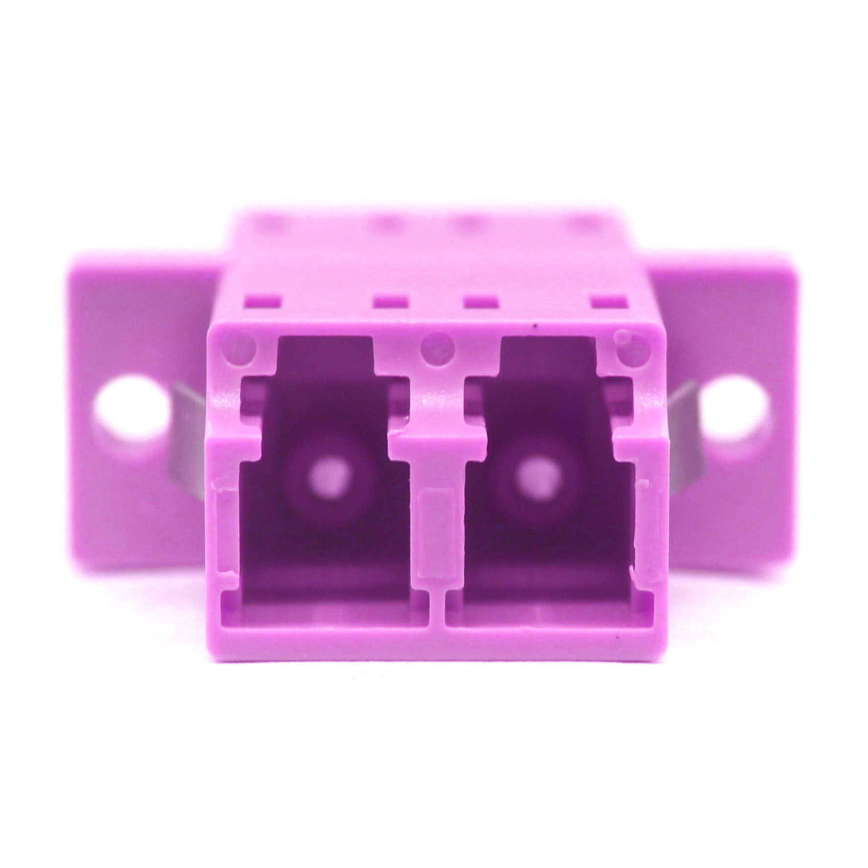 Storage Temp. -40°C to 85°C Fiber Optic LC PC OM4 Multimode Duplex Adapter with Flange