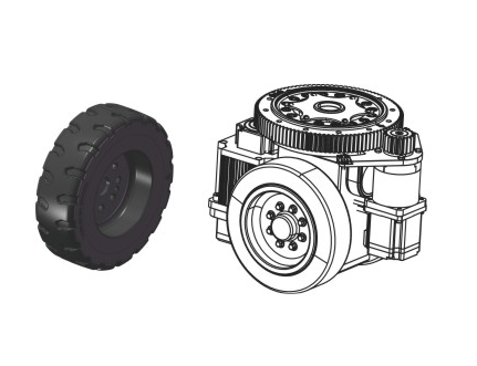 Mechanical Differential AGV Steering Wheel Assembly Drive Diameter 230MM