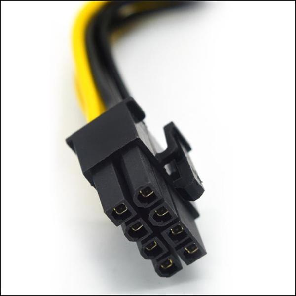 OEM ODM 20cm PC Power Supply Extension Cable 8PIN To Double Large 4PIN Connection