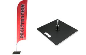 China Fire Proof Full / Spot Color Beach Banner Flags , Custom Flags And Banners on sale