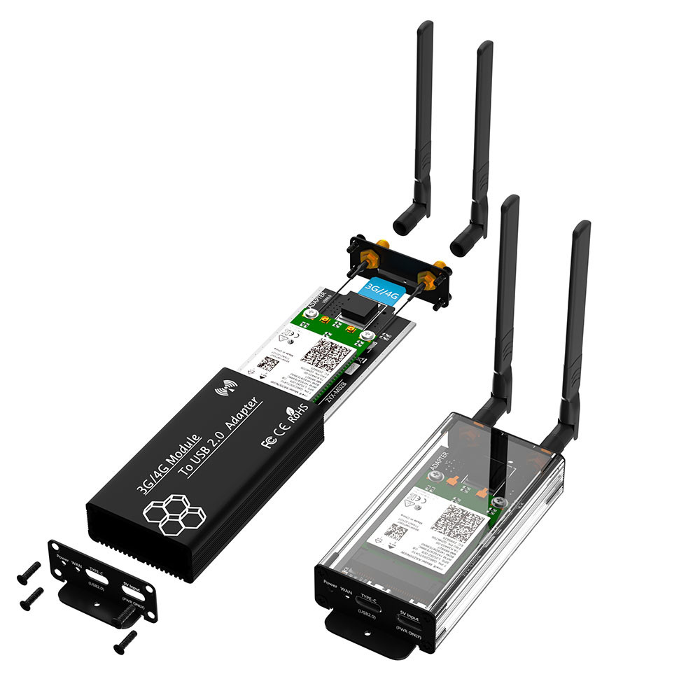 4G Wireless Mini PCI-E To USB 2.0 TYPE C Adapter ODM