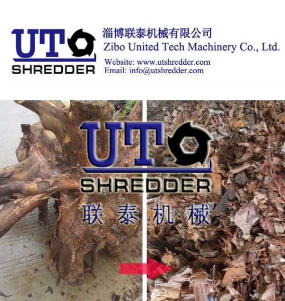 Quality waste wood board /wood box / wood furniture Shredding machine, single shaft shredder for sale