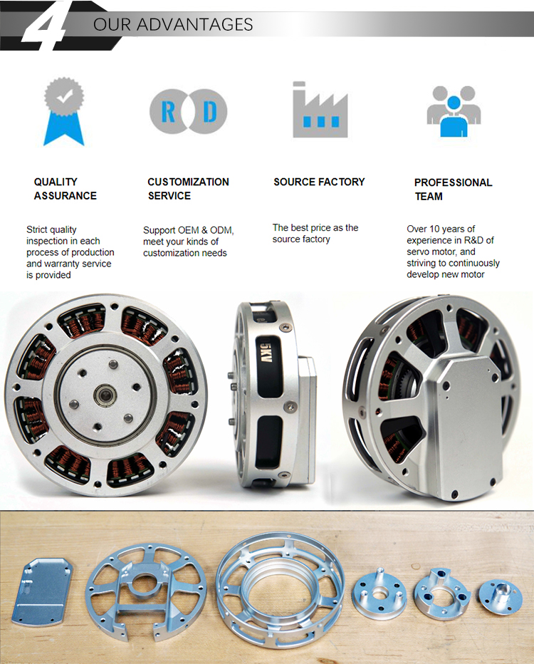 Faradyi Custom Low Speed High Torque Precise Brushless Bldc Drive Gear Robot Motor wWth Encoder