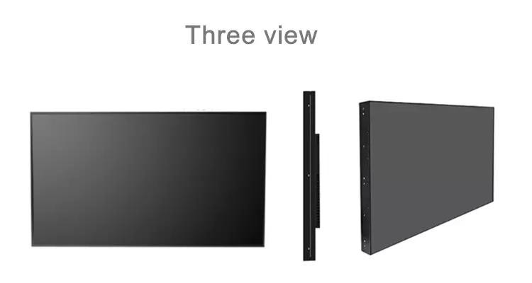 55 Inch 3x3 Processor Controller LCD Video Wall Advertising Screen 4K Resolution