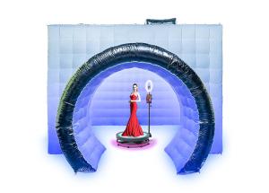 China Camera Shape 360 Booth Enclosure Color LED Photo Booth Background Cover wholesale