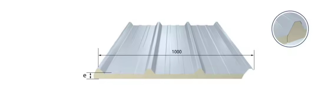 Metal Roof Panel Fireproof PU Sandwich Panel Exterior Warehouse EPS Modern Design