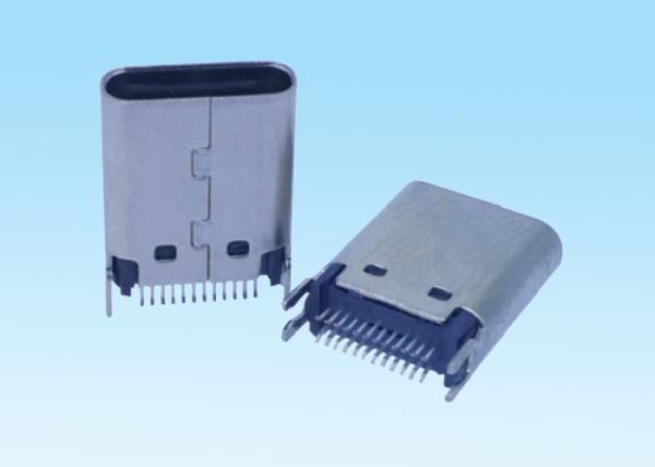 Quality DIP And SMT Type USB 3.1 C Connector , Micro USB Female Connector Copper Alloy Contacts for sale