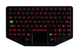 Rubber Waterproof Rugged Silicone Keyboard With Touchpad IP65 Dynamic
